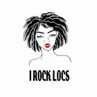 I Rock Locs Natural Hair Black Afro Heat Transfer Glitter Vinyl Design Wholesaler