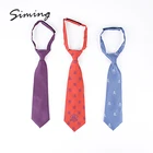 Jacquard custom logo woven school uniform boys polyester neck ties