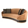 Luxury half round fabric couch leisure sofa for living room