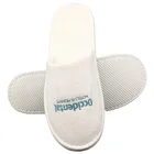 Personalized Embroidery Logo Airline Amenities Adult Disposable White Hotel Spa Slippers