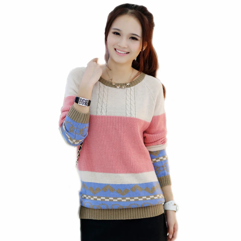 Candy Striped Crochet Tops For Ladies Female Blusa Feminina 2015 Summer Women Sweaters And Pullovers