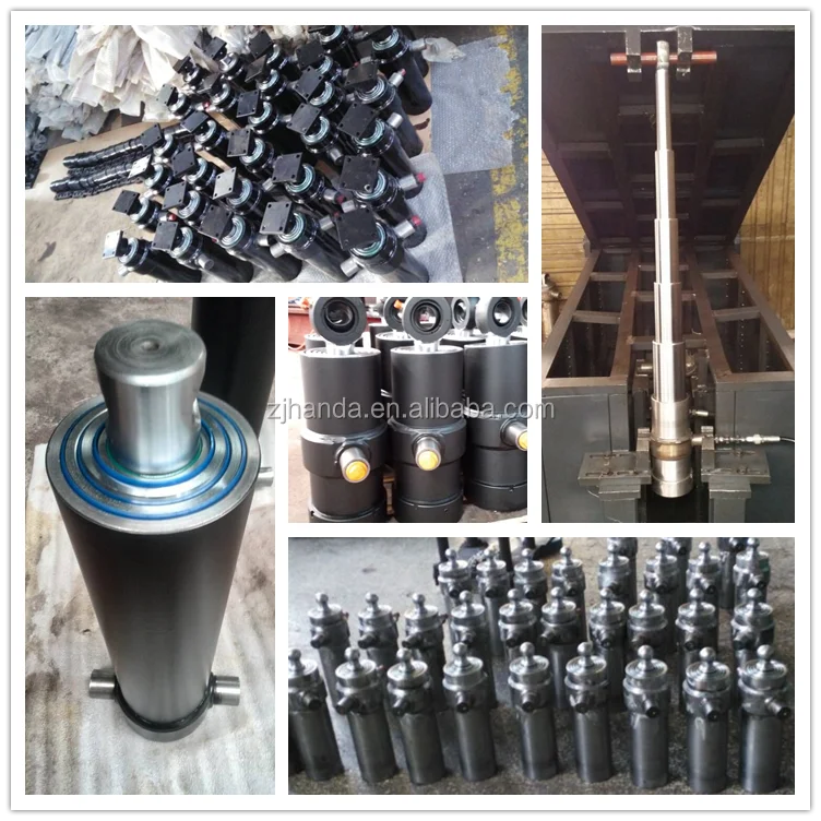 HANLiDA manufacturing single acting 3 stages telescopic hydraulic lift cylinder