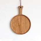 Wood Serving Plate Round Wooden Pizza Plate For Restaurants
