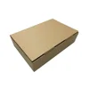 FSC recycled brown carton packaging box with plastic handle