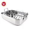 Cooking Stainless Steel Turkey Ovenware Roaster Pan with Rack