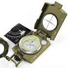 K4074 Military Lensatic And Prismatic Sighting Survival Multifunction Compass Tool Compass with Pouch