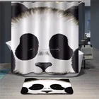 High quality polyester shower curtain floor mat waterproof custom bath bathroom shower curtain