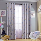 High quality cute grommets starfishl cartoon curtain blackout printed drapes