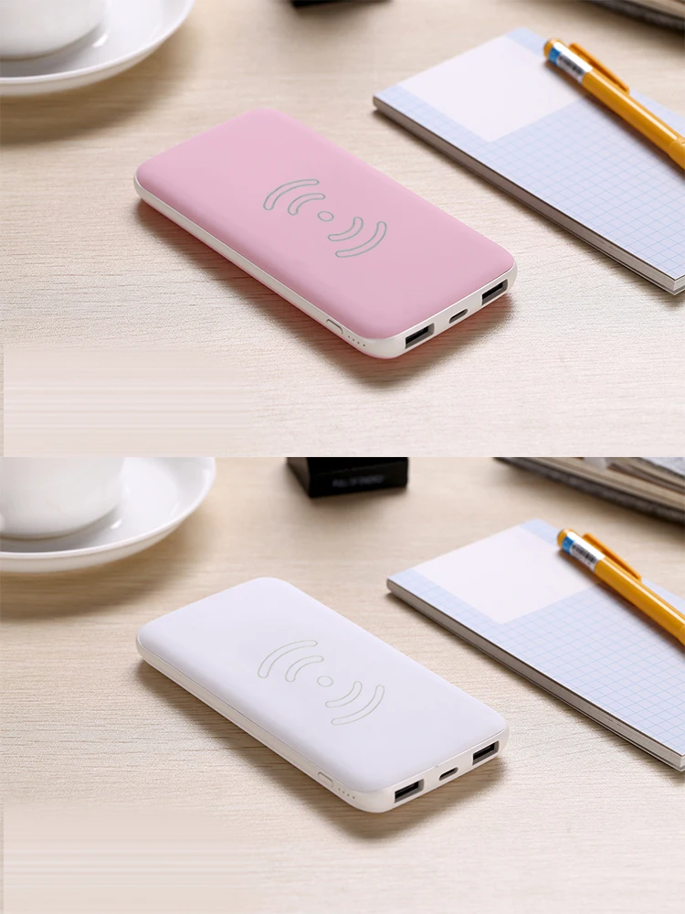 Promotional Universal latest warner charger 20000mah qi wireless power bank two side with Flashlight - ANKUX.COM