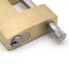 Key Brass Rekeyable Padlock 70mm-100mm Heavy Duty Removable Cylinder 3 Master Key Brass Rectangular Rekeyable Padlock