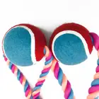 Tennis Toy Toys Products Durable 2 Tennis Ball Dog Rope Toy For Interactive Playing Pet Dog Chew Toys Products