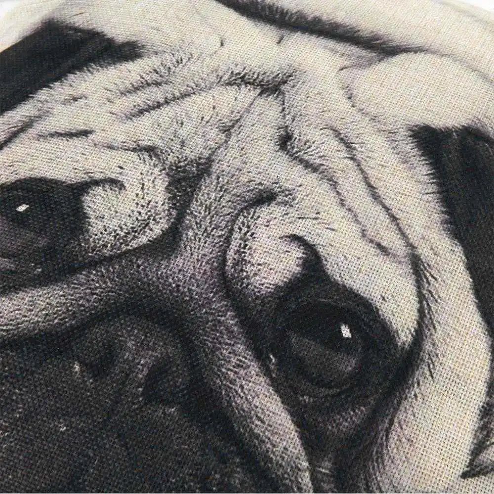 45*45CM Funny Lovely Animal Dog Pattern Office Cushion Pillow Cover Cotton Linen Decorative Pillows Pillowcases Covers 5 Types