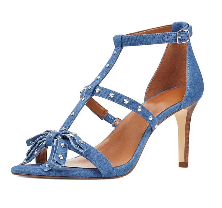 gracozy 2018 wholesale factory women stilettos ladies denim high