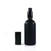Top suppliers 30ml 50ml 100ml matte black glass spray bottle with spray mist cap