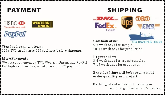 payment and shipping