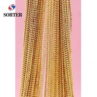 Factory price golden color round 1.5mm copper metal ball chain for Bag garment decorative accessories