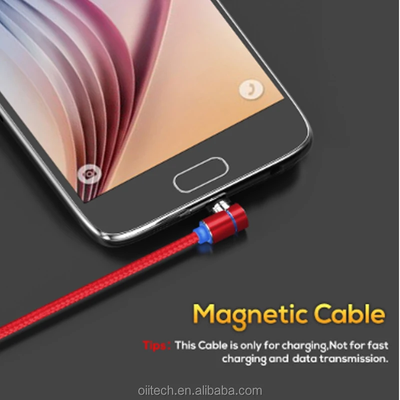LED Magnetic Micro USB Cable Angle 90 Degree L Shape Nylon Braided Charger Cable for iPhone, Type C, Micro - ANKUX.COM