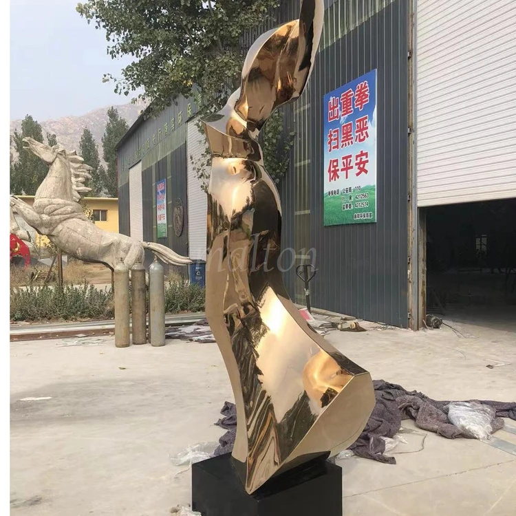 出售金属工艺镀铬抽象不锈钢雕塑