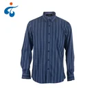 Top quality Custom made fancy navy stripes organic cotton picture shirt