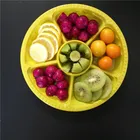 6 compartment PET take away disposable plastic cheap fruit tray salad strawberry packing container for sale