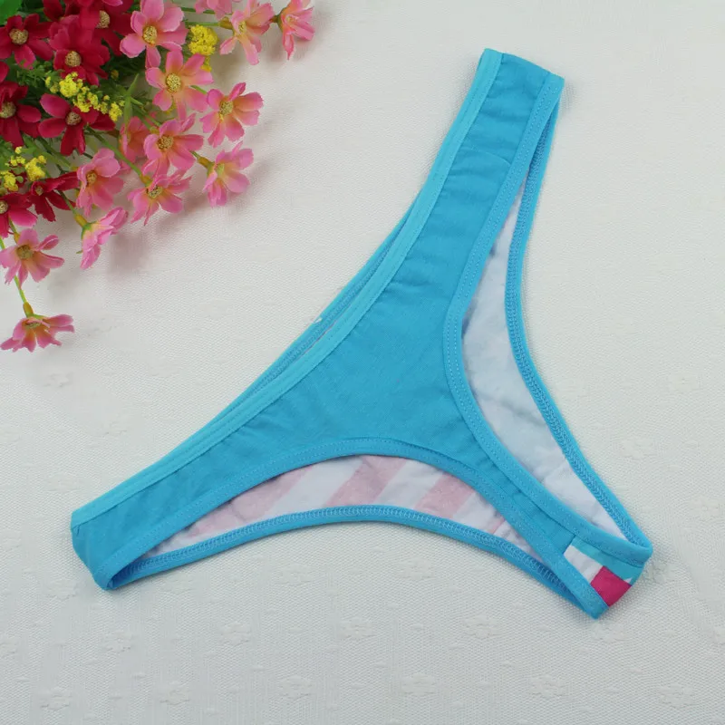 Stock Intimate cotton national flag star stripe Sey panties string lingerie thongs g string Briefs Underwear Women Girls Summer