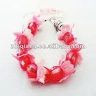 New Style Customized Hawaii Flower Bead Flashing Led Bracelet