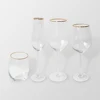 Popular design mouth blown handmade glassware clear red wine glass