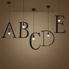 Puzzle Lamp Shop Lamp Modern Loft ABC Alphabet Pendant Light Simple Design Bar Shop Decor Puzzle Lamp