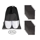 Wholesale custom logo transparent drawstring shoe storage bag