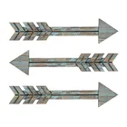 Wood Arrows Decor Blue Arrow Sign Wall - Decorative Farmhouse Home Hanging 3 Pack