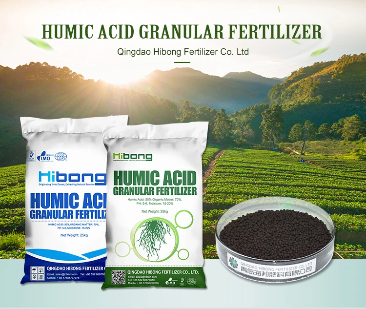 Organic Mineral Source Granular Fertilizer Humic Acid