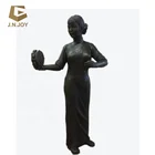 JN-KN-MS64 City plaza decoration Chinese artist female bronze sculpture