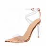2019 Summer PVC High transparent Heel Dress Shoes Sandals For Women