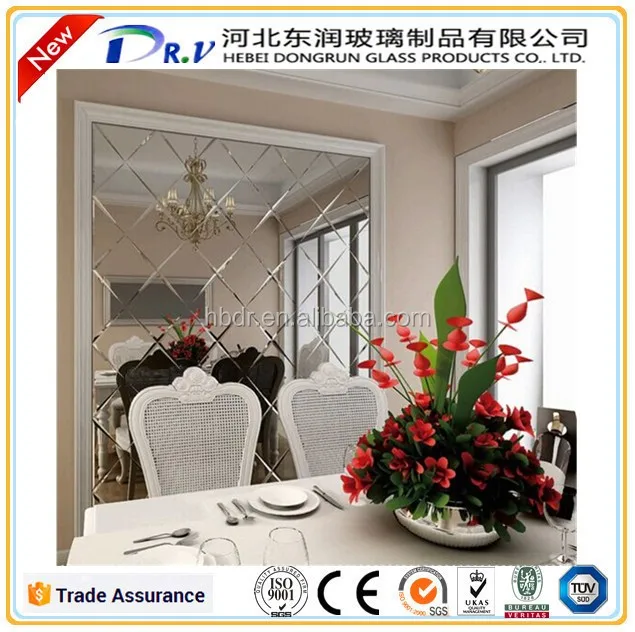 Nice Edge Polishment Beveled Glass Mirror Tiles Buy Decorative Wall