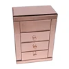 rose gold multi functional mirror jewelry cabinet