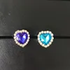 MYLOVE Titanic Sapphire Crystal Ocean Heart Ocean Star Decoration Korean Trendy Ring
