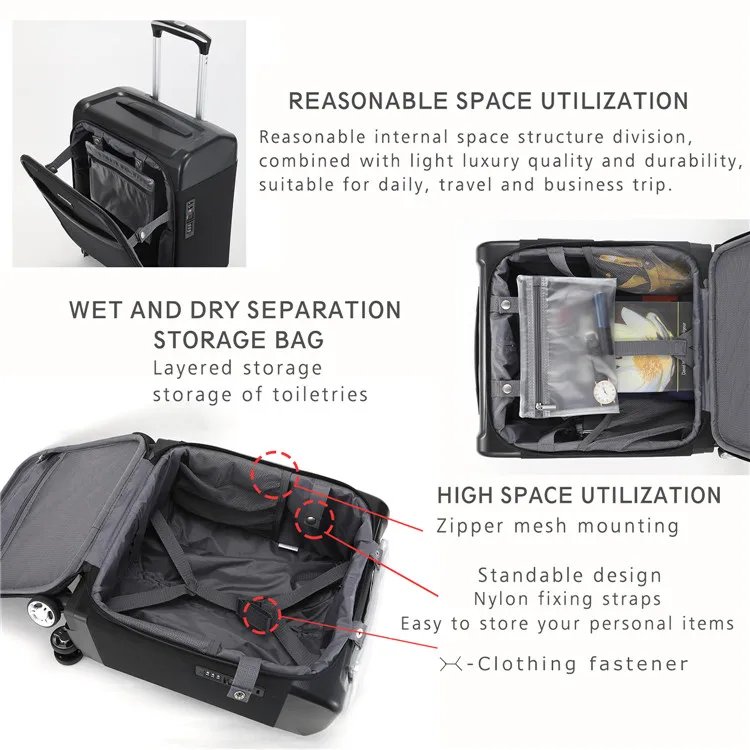 soft shell rolling luggage suit case