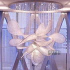 Fashion beautiful glass crystal chandelier blue light