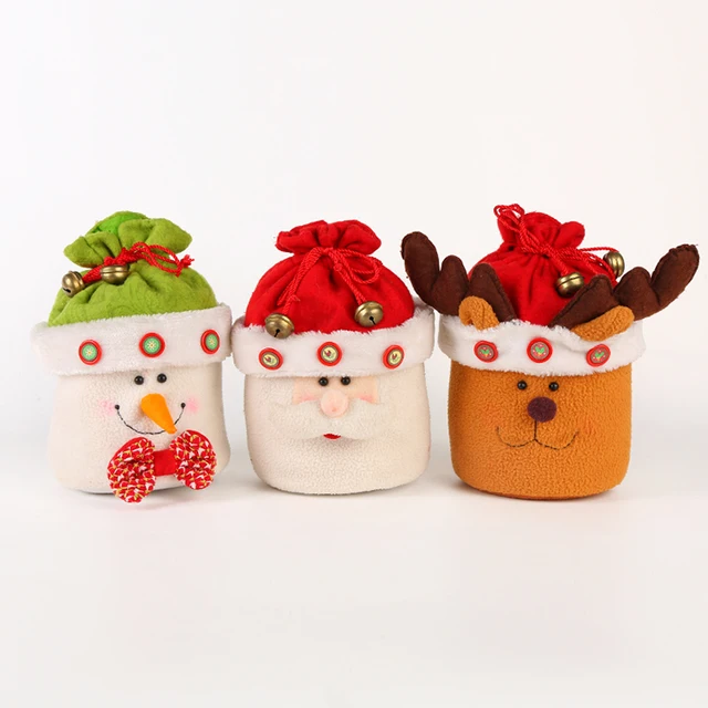 manufacturers cheap christmas decorations large santa drawstring