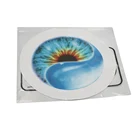 Oem round extended big microfiber foldable mouse pad
