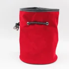 Custom embroidery logo dice bag round bottom velvet drawstring pouch with satin lined