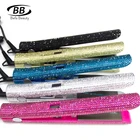 2018 HOT Pink crystal flat iron hair straightenerr professional hair straighteners flat iron