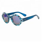 Outdoor activities sun shade women paper transfer small frame sunglasses rounded