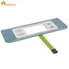 Dark black cyan high best quality waterproof long FFC flexible flat cable emboss push button key membrane switch keyboard
