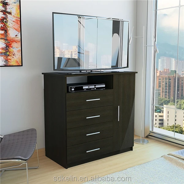 Wooden Tv Lift Cabinet With 4 Drawers And 1 Door Buy Cheap Tv