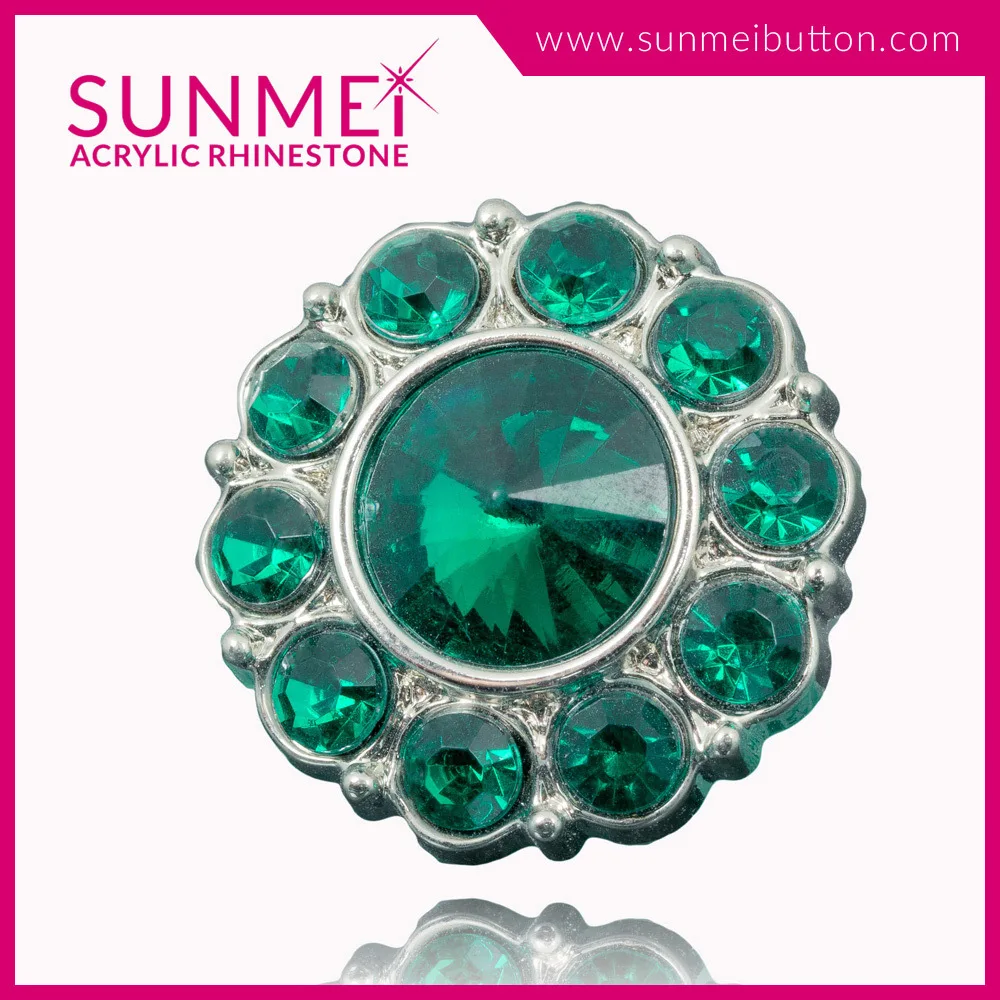 Decorative Professional Crystal Rhinestone Buttons Flat Back