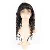 Factory dropship human hair full lace wig, Curly deep wave 360 lace frontal wigs