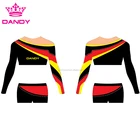 Dandy OEM Custom Team Cheerleading Uniforms Cheerleading Dance Dresses With Crystal