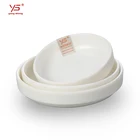 Korean Style Dinner Side Dish Frosted White Round Restaurant Unbreakable Melamine Small Soup Plate