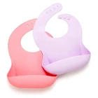 high quality bpa free kit christmas set soft custom wholesale silicone drool waterproof baby bib with catcher